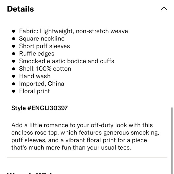 Endless Rose Floral smocking detail top - Picture 4 of 5